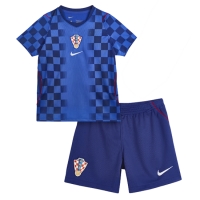 Camiseta Croacia Segunda Equipación Replica Mundial 2026 para niños mangas cortas (+ Pantalones cortos)